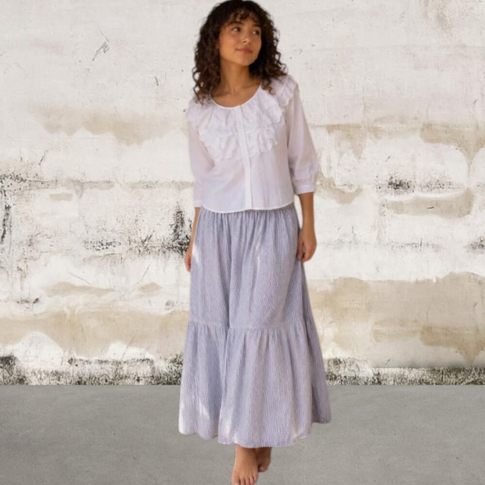 Joie $78 Ruffle Eyelet Embroidered Button-Up Blouse Small NWT